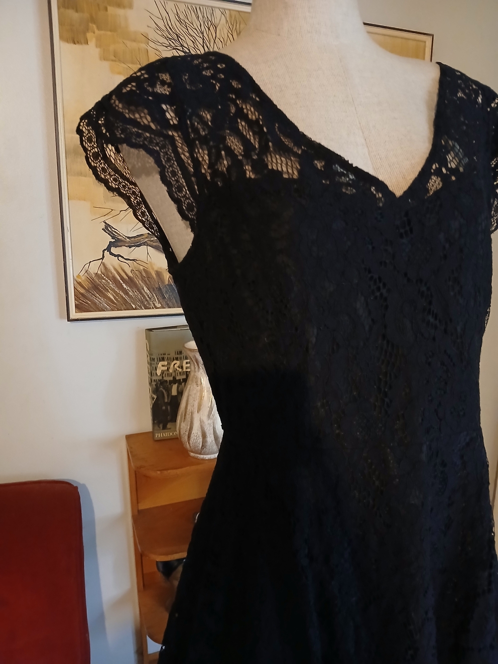 BB Dakota Black Lace Midi Dress